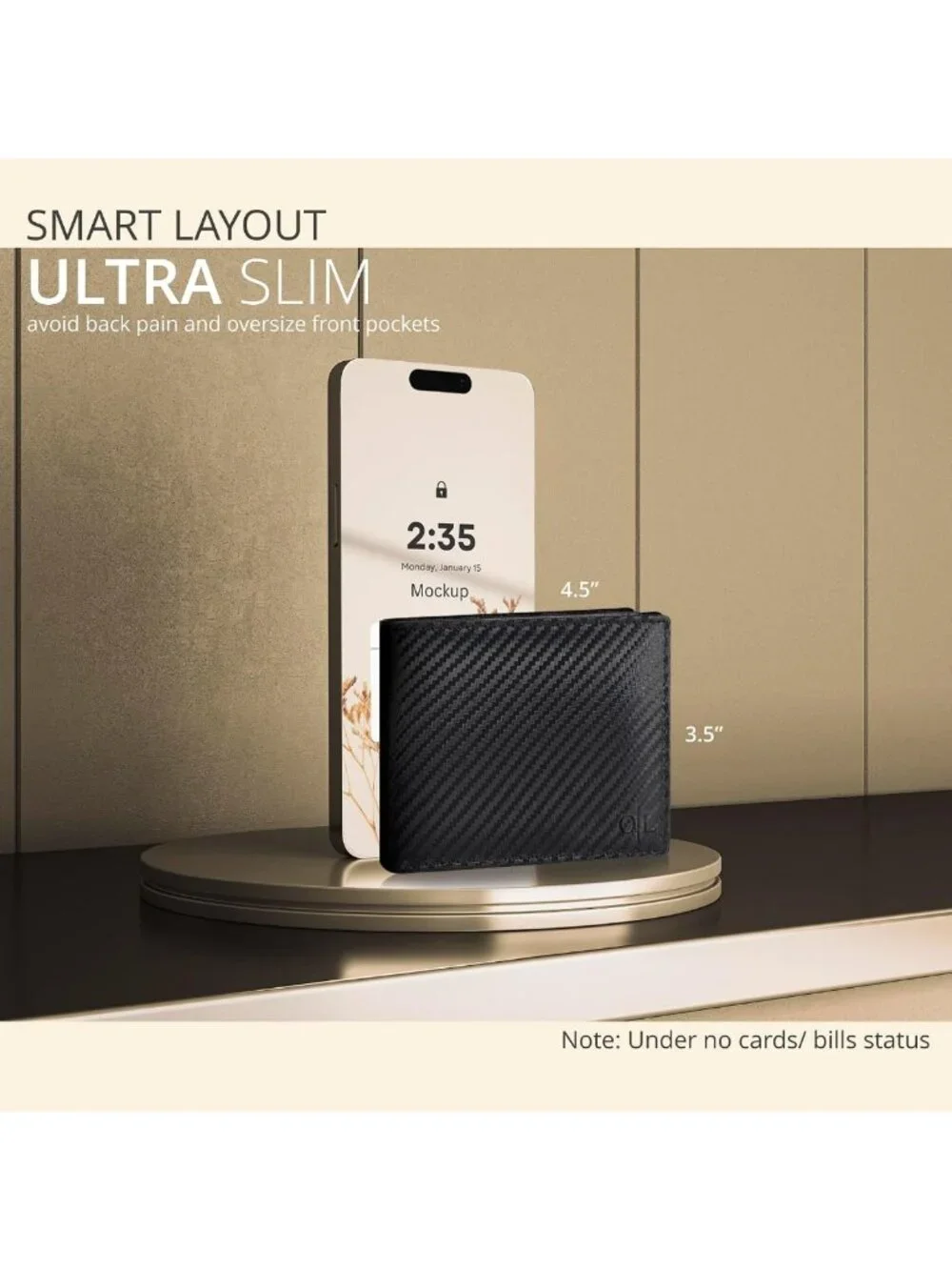 Slim RFID Bifold Leather Wallet for Men - Compact Card Holder, Perfect Gift